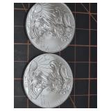 2 qty 2010 1oz .999 Silver Eagle
