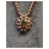 * Vintage red rhinestone necklace