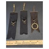 * Vintage mourning watch fob ribbons