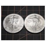 2 qty 2003 1oz .999 Silver Eagles