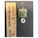 * Hand made Jasper & sterling silver necklace