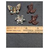 * Brooches & dog buttons