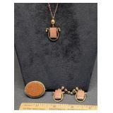 * Vintage Goldstone gold filled jewelry set