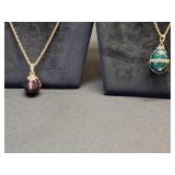 * New old stock enamel egg necklaces