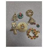 Christmas brooches