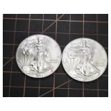 2 qty 2010 1oz .999 Silver Eagle