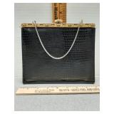 Faux alligator handbag and coin purse