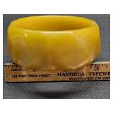 * Butterscotch Bakelite (?) bangle bracelet