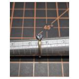 14kt gold blue topaz, solitaire ring Sz 4 3/4