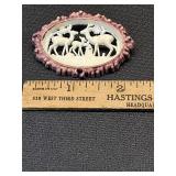 * Vintage french cut celluloid brooch