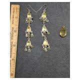 * Dangle pierced earrings & pendant