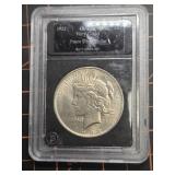 1922 Peace Dollar Bradford holder