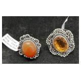*Rings: red onyx sz 8 & citrine sz 7