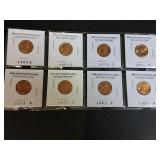 * 8 Old Lincoln Cents