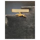 * Gold/brass (?) tie bar & Greyhound charm