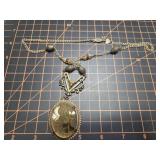 Glass Works Studio honey intaglio pendant