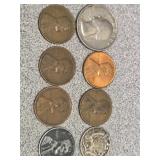 Wheat Cents, Mercury Dime, Bicentennial Quarter