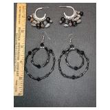 * Two pair beaded earrings