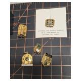 4H gold filled pin/pendants with boxes