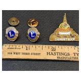 * 3 Lion's Club pins