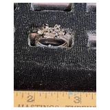 * Sterling silver stacking ring likely onyx or