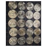 20, 2000 D Sacagawea dollar coins