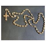 * Catholic rosary w/faceted Aurora Borealis glass