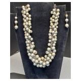* Authentic Premier Designs silver toned pearl