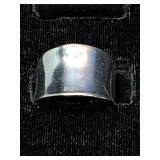 * Sterling silver wide band ring size 7