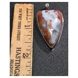 * Mexican Crazy Lace Agate sterling silver slide