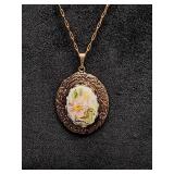 * New old stock hand painted pendant