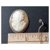 Antique Genuine Cameo Stick Pin, Needs Repair