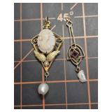 2 Victorian Lavalier pendants