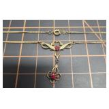 Gold filled, victorian necklace and pendant