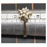 14kt marked star pattern ring size 7