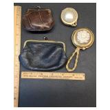 * Vintage leather coin purses & compacts