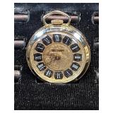 * Harvester pendant or pocket gold tone watch