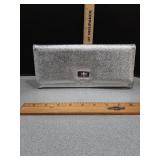 Silver clutch purse