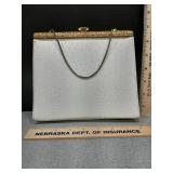 Faux ostrich handbag and coin purse