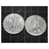 2 qty 2017 1oz .999 Silver Eagle