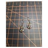 Steering silver and gemstone earrings new old