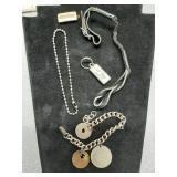 * Vintage token charm bracelet & clips