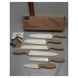 NEW Carote kitchen knife set w/ sheaths