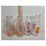 Milk bottles 1qt various