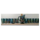 Carnival glass beverage set Indiana Glass