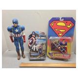 Captain America and Superman action Figures