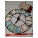 > clock & curtains