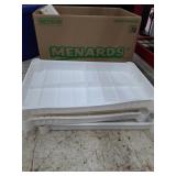 > Box & contents, plastic shelving gardening