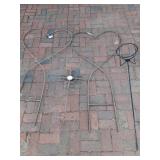 2 wrought iron plant hangers 30wx60h