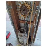 Metal milk can 13x25 yard art garage brooms,